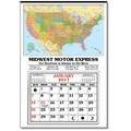 Color Coded U.S. Map Full Apron Calendar